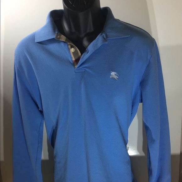 baby blue burberry polo